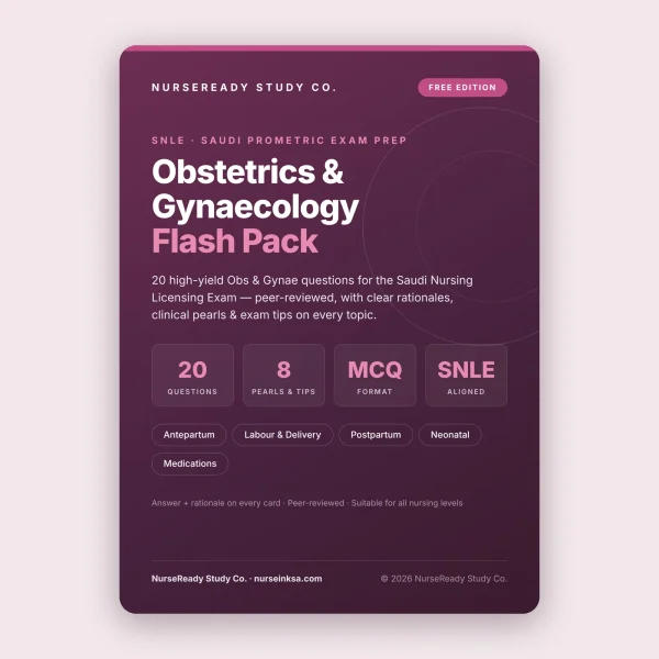 Obstetric & Gynaecology Flash Pack — FREE Saudi Prometric Prep