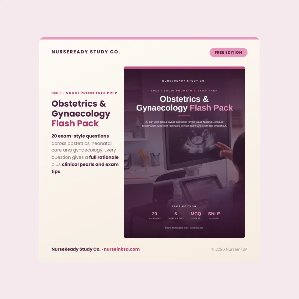 Obstetric & Gynaecology Flash Pack — FREE Saudi Prometric Prep