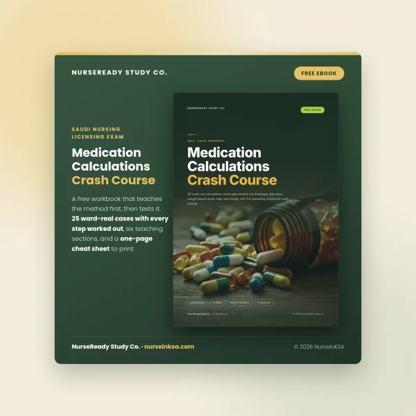 Medication Calculations Crash Course — FREE Saudi Prometric Prep