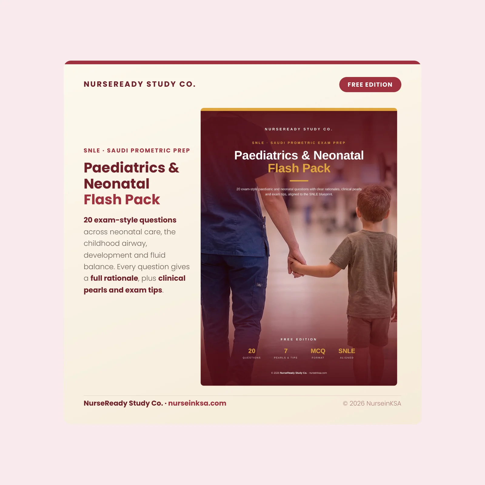 Paediatrics & Neonatal Flash Pack- FREE Saudi Prometric Prep